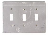 10H397 Cover, Toggle Switch, 3Gang, Stamped Steel