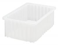 10H871 Grid Container, 16-1/2Lx10-7/8Wx6H, Clr