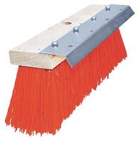 10H923 Push Broom, PP, Hardwood Block, 16 In. OAL