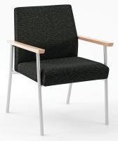 10H985 Guest Chair, Heavy-Duty, Natural/Ebony