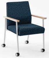 10H995 Guest Chair, w/ Casters, Natural/Admiral