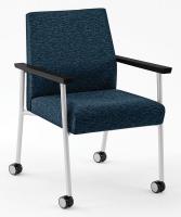 10H998 Guest Chair, w/ Casters, Black/Admiral