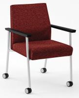 10H999 Guest Chair, w/ Casters, Black/Apple