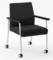 10J001 Guest Chair, w/ Casters, Black/Ebony