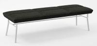 10J019 Bench, 3 Seat, Ebony Fabric