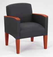 10J029 Guest Chair, Cherry Finish, Flint Fabric