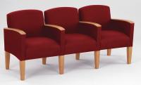 10J043 Sofa, 3 Seats w/ Arms, Medium/Crimson