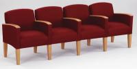 10J049 Sofa, 4 Seats w/ Arms, Medium/Crimson