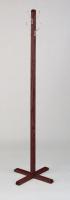 10J102 Coat Tree, 4 Hook, Mahogany Finish