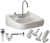 10J134 Lavatory Sink Kit, Wall, 18-1/4In W