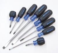 10J185 Screwdriver Set, Slotted/Phillips, 8 Pc