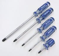 10J219 Screwdriver Set, Phillips, Chrome, 5 Pc