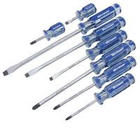 10J220 Screwdriver Set, Slotted/Phillips, 8 Pc
