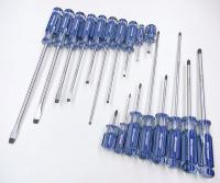 10J221 Screwdriver Set, Slotted/Phillips, 18 Pc