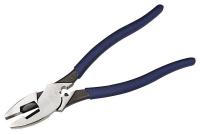 10J825 Pliers, Rnd, w/Crimper, Puller, Blue, 9-1/4
