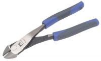 10J830 Pliers, Diagonal, w/Cutter, Blue/Gray, 8 In
