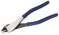 10J836 Pliers, Diagonal, w/Cutter, Blue, 8 In L