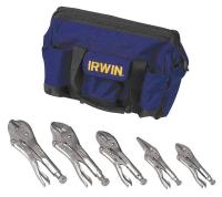 10J870 Locking Plier Set, 10, 10, 7, 5, and 6 In, 5Pc