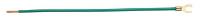 10K071 Pigtail Connector, Pigtail, Green, Pk25