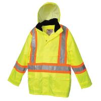 10K335 Hi-Vis Jacket, Waterproof, Green, XXL