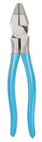 10N547 Linesman Pliers, Round, 8-1/2 In L, Blue