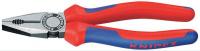 10N827 Combination Pliers, 8 In L, Red/Blue