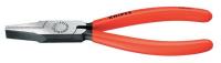 10N840 Flat Nose Pliers, 6-1/4 In L, Red