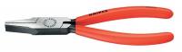 10N841 Flat Nose Pliers, 7-1/4 In L, Red