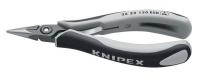 10N882 Pliers, ESD, Half Round, 5-1/4 L, Black/Grey