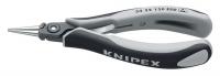 10N884 Pliers, ESD, Round, 5-1/4 In L, Black/Grey