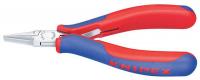 10N885 Pliers, ESD, Flat, Wide, 5-1/4 In L, Red/Blue