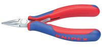 10N886 Pliers, ESD, Half Round, 5-1/4 In, Red/Blue