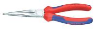 10N897 Pliers, Long, Half Round, 8 In L, Red/Blue
