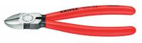 10T979 Diagonal Cutters, Half Rnd, 6-1/4 In L, Red