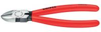 10T980 Diagonal Cutters, Half Rnd, 7-1/4 In L, Red