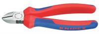 10T982 Diagonal Cutter, Half Rnd, 5-1/2 L, Red/Blu