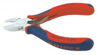 10T987 Diagonal Cutter, Half Rnd, 4-1/4 L, Red/Blu