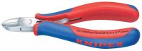 10U008 Diagonal Pliers, 5-3/8 In L, Red/Blue