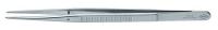 10U056 Tweezers, DowelPin, Straight, Serrated, 6 In