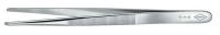 10U071 Tweezers, Jewelers, Blunt, Serrated, 5-1/2
