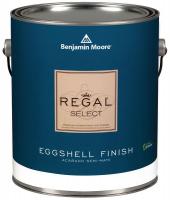 10P914 Interior Paint, Eggshell, 1 gal, White