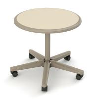 10W203 Tasking Table, Round, 24 In., Taupe