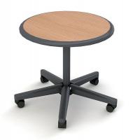 10W204 Tasking Table, Round, 24 In., Charcoal