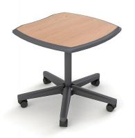 10W207 Tasking Table, Square, 24x24, Charcoal