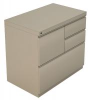 10W219 Combination File Cabinet, Taupe