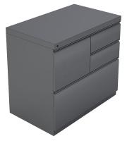 10W738 Combination File Cabinet, Charcoal