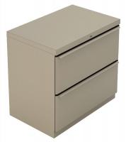 10W740 Lateral File, 2-Drawer, R-Handle, Taupe