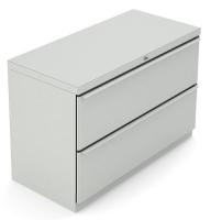 10W745 Lateral File, 2-Drawer, R-Handle, Grey