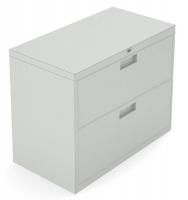 10W751 Lateral File, 2-Drawer, S-Handle, Grey