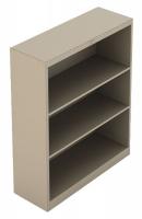 10W779 Bookcase, 3-Shelf, 42 In. H, Taupe
